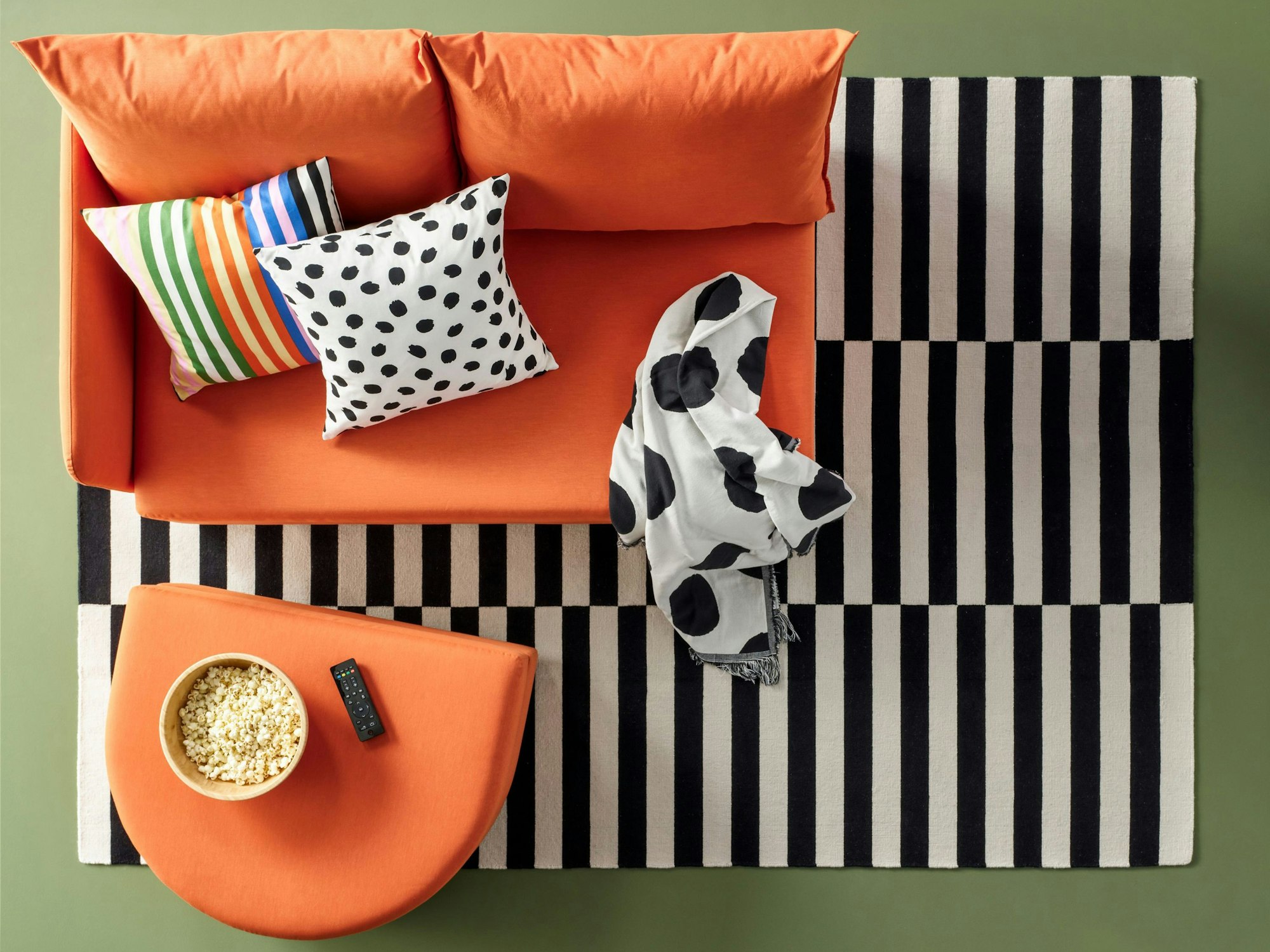 Angesagt: Teppiche mit geometrischen Mustern. Hier ein Beispiel aus der HW-Kollektion von Ikea.