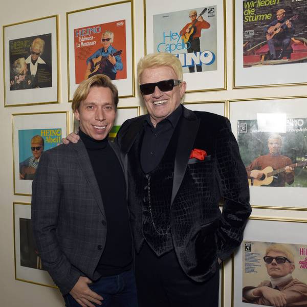 Heino und sein Manager Helmut Werner bei einer Veranstaltung in Bad Münstereifel.