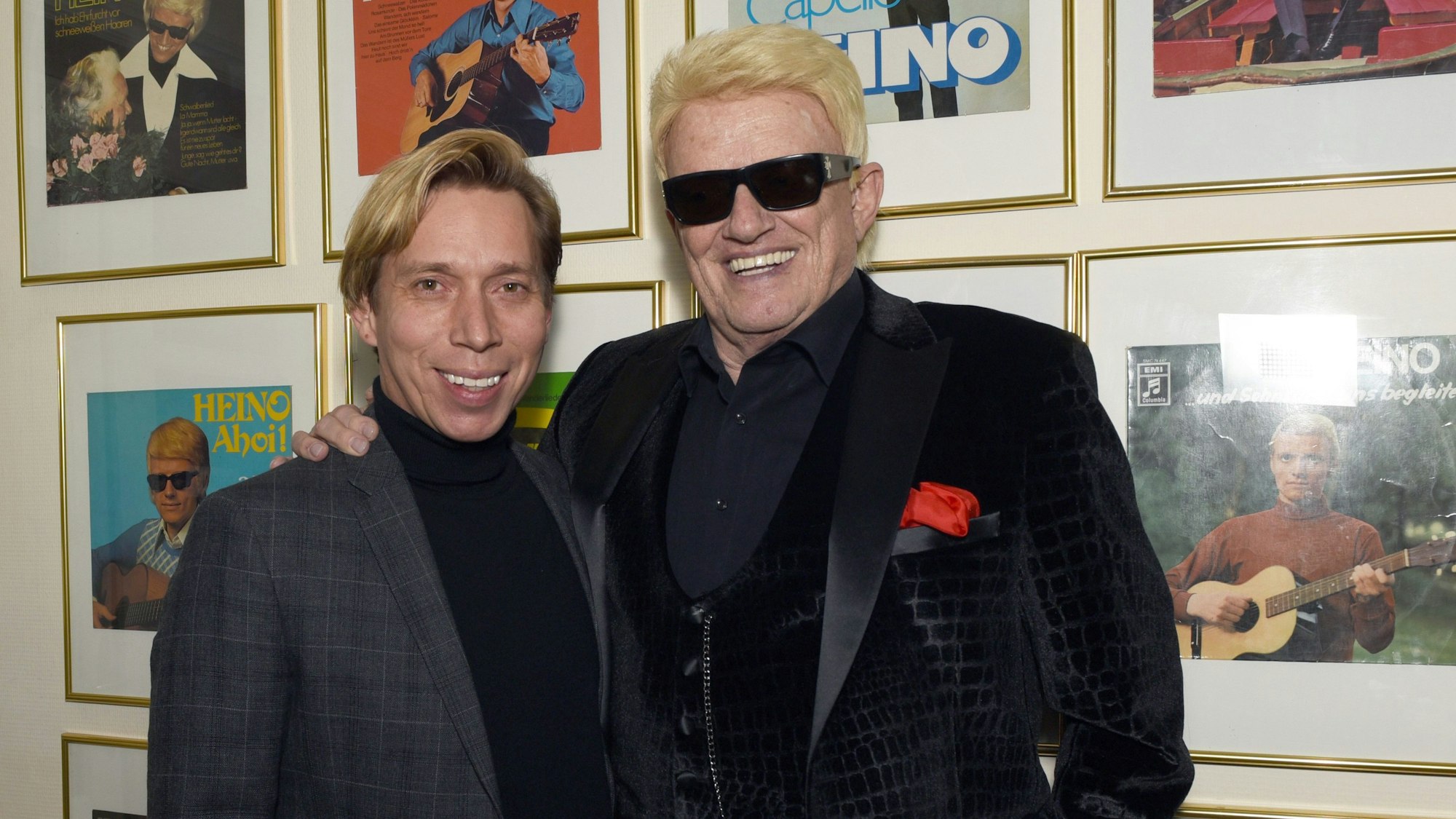 Heino und sein Manager Helmut Werner bei einer Veranstaltung in Bad Münstereifel.