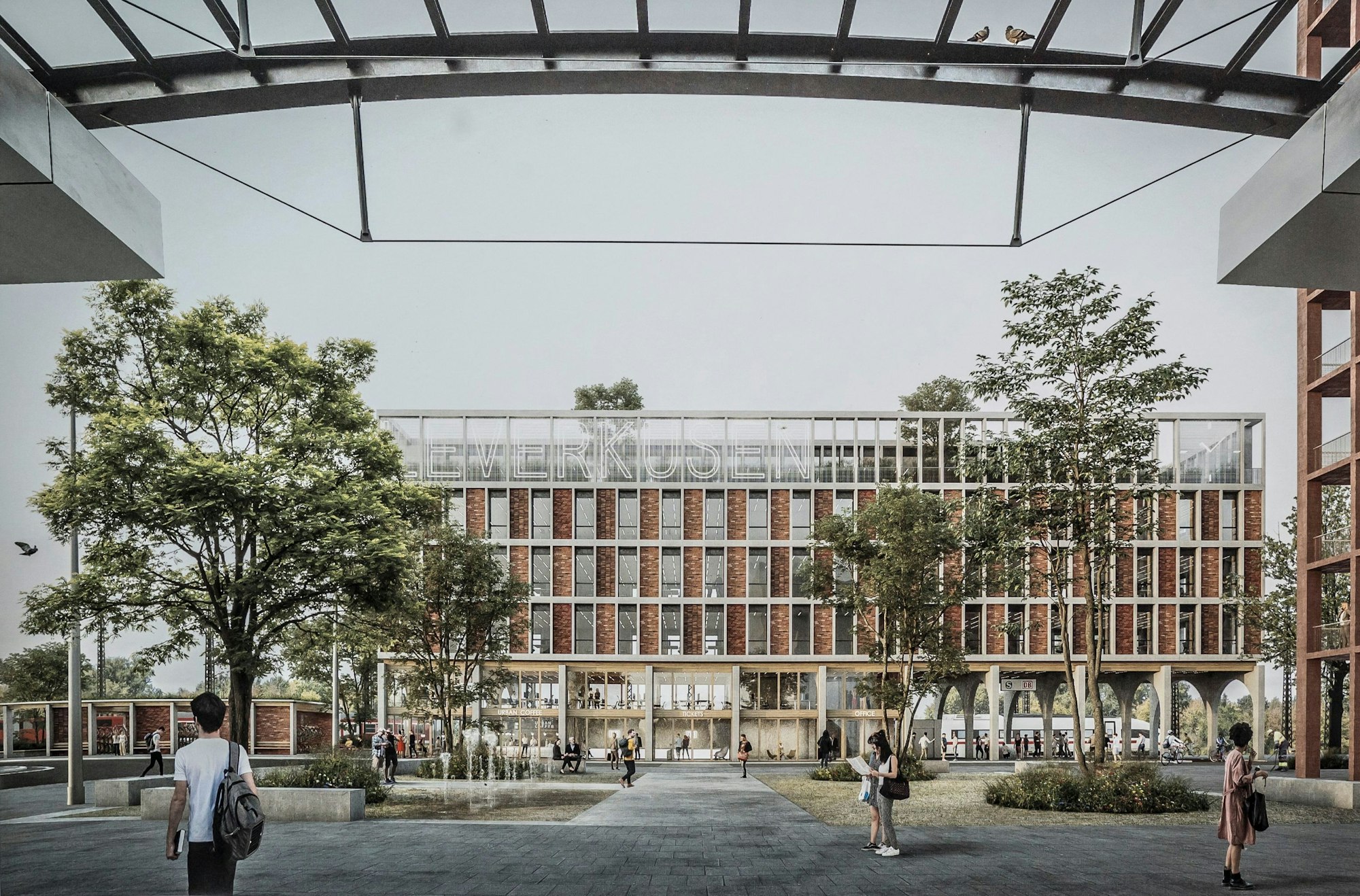 Ansicht des Siegerentwurfs von der Rialto-Brücke aus gesehen.