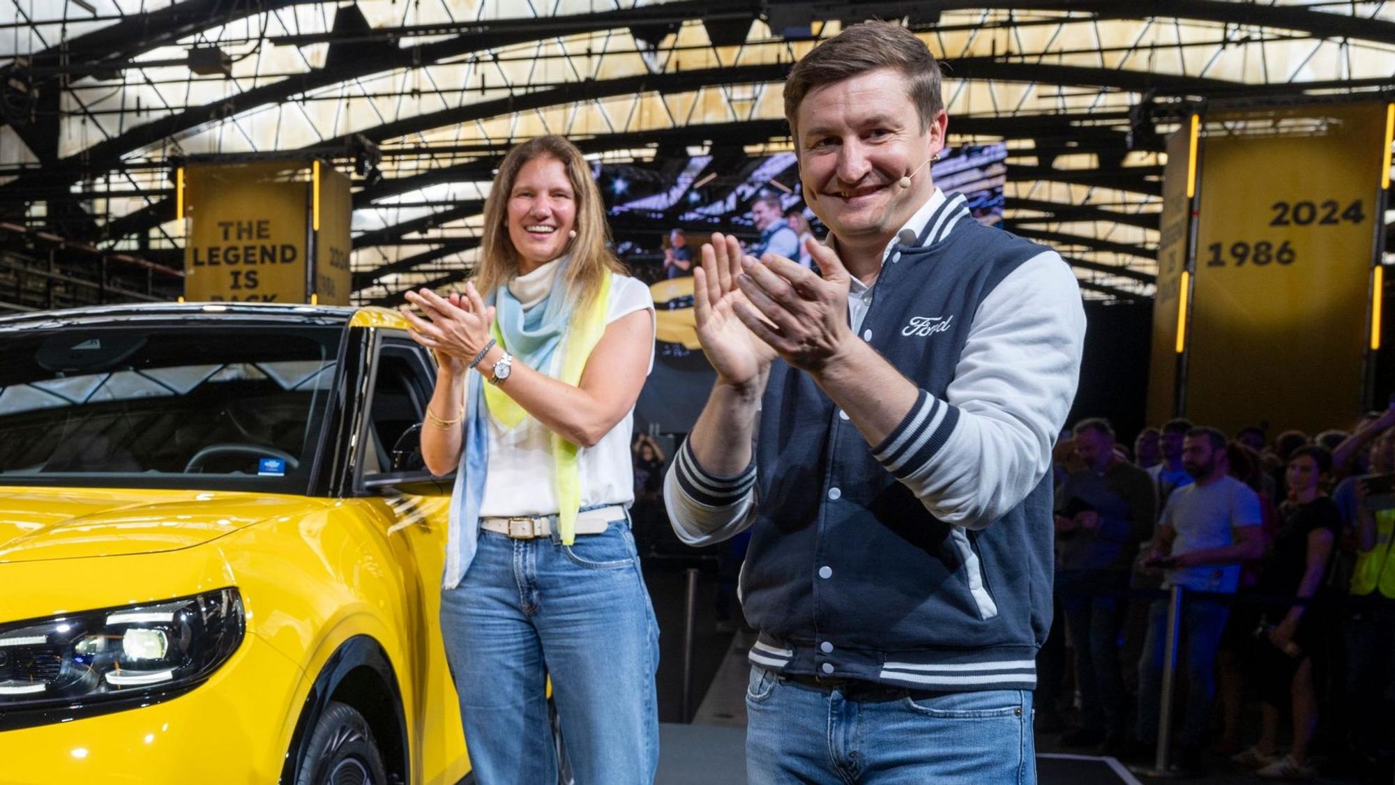 10.07.2024, Köln: Ford stellt den neuen Capri vor. Das Elektroauto wird in Köln produziert. Foto: Uwe Weiser
