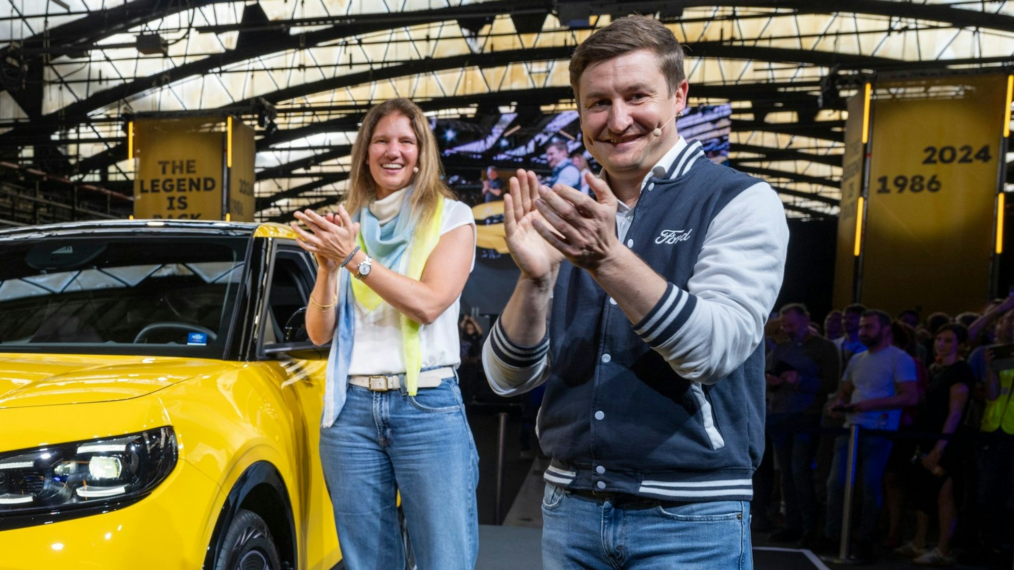 10.07.2024, Köln: Ford stellt den neuen Capri vor. Das Elektroauto wird in Köln produziert. Foto: Uwe Weiser