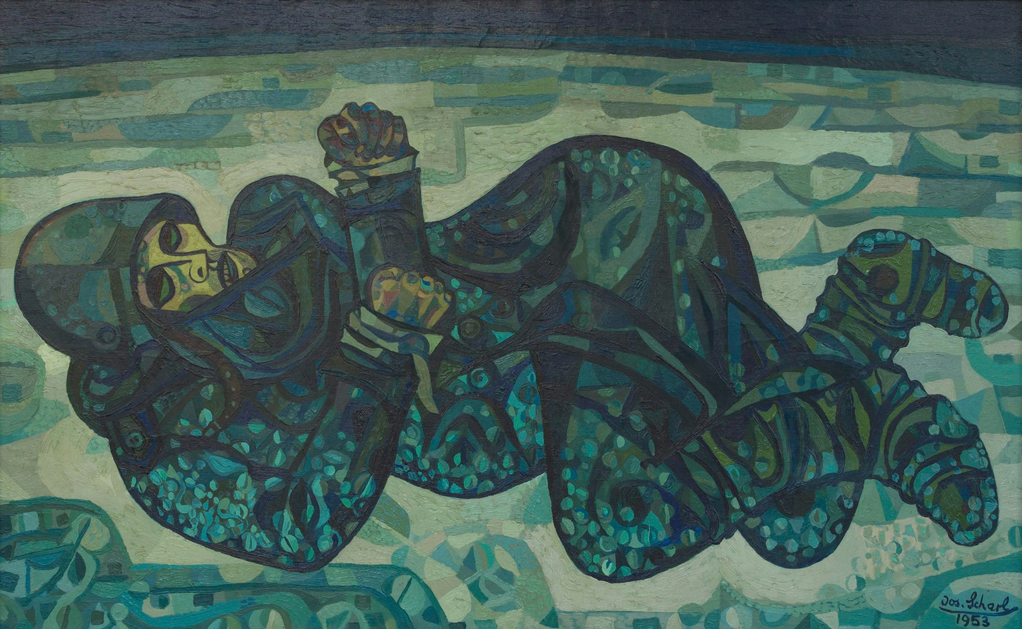 Ein Soldat liegt am Boden.