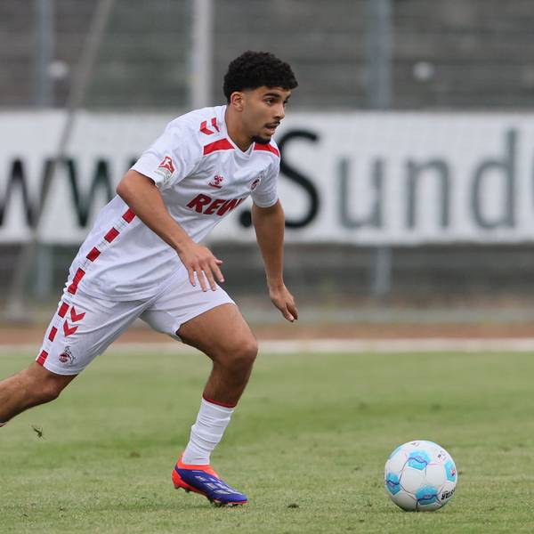 Testspiel im Leimbachstadion in Siegen, Sportfreunde Siegen (Oberliga Wetsfalen) vs. 1. FC Köln, Fayssal harchaoui (1. FC Köln), 05.07.2024, Bild: Herbert Bucco