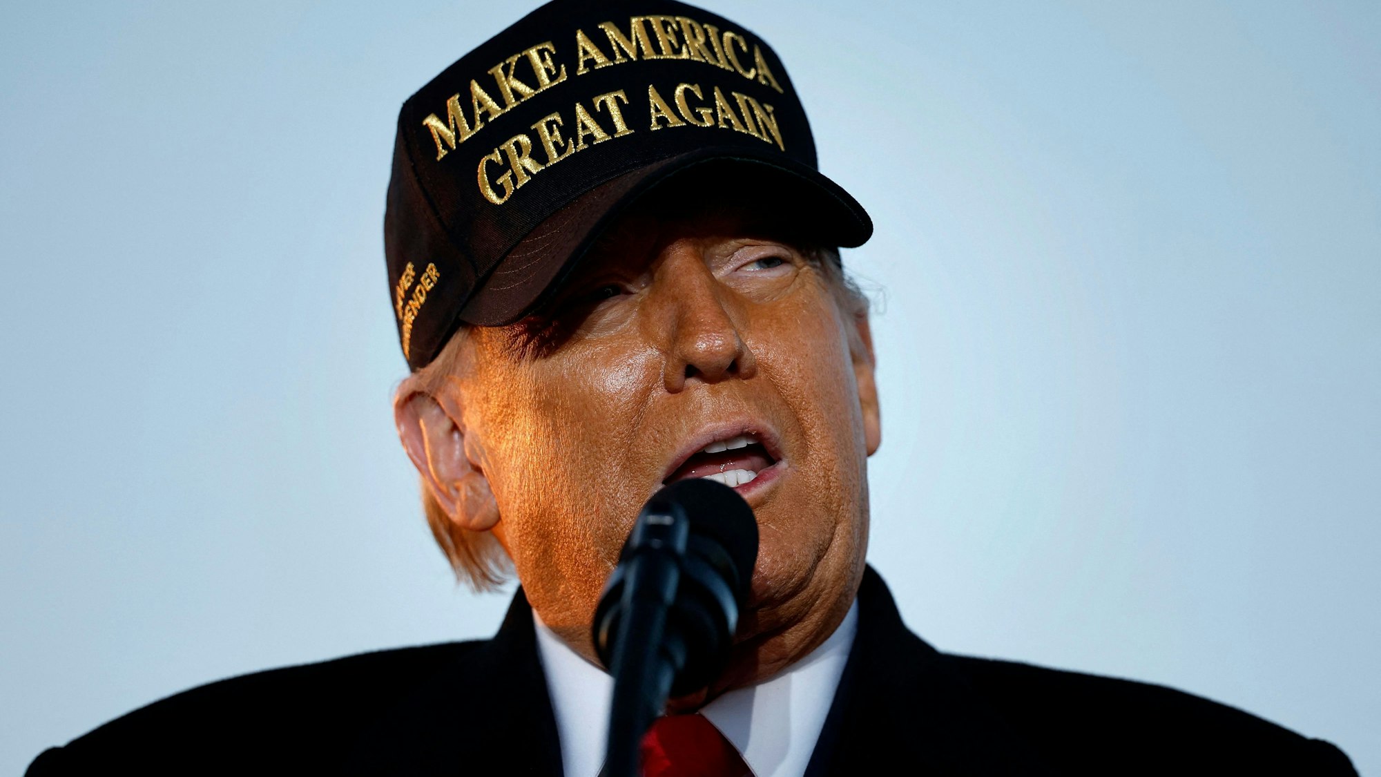 Donald Trump bei seinem Wahlkampfauftritt in North Carolina am Sonntag.