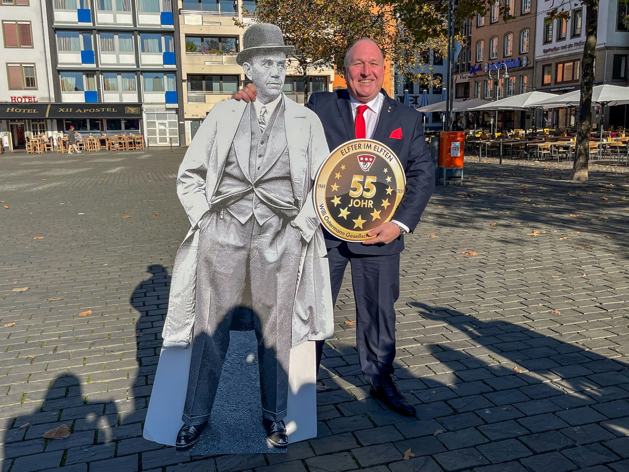 Ralf Schlegelmilch, Präsident der Willi-Ostermann-Gesellschaft, stellte das Programm für den 11.11. in der Altstadt vor.