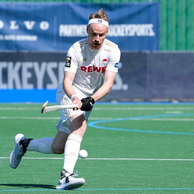 Christopher Rühr KTHC, 17, am Ball, Freisteller, Ganzkörper, Einzelbild, Einzelfoto, Aktion, Action, 04.06.2023, Mannheim Deutschland, Hockey, Deutsche Meisterschaft, Finale, Herren, Mannheimer HC - Rot-Weiss Köln *** Christopher Rühr KTHC, 17 , on the ball, cutout, full body, single image, single photo, action, action, 04 06 2023, Mannheim Germany , Hockey, German Championship, Final, Men, Mannheimer HC Rot Weiss Köln xozx