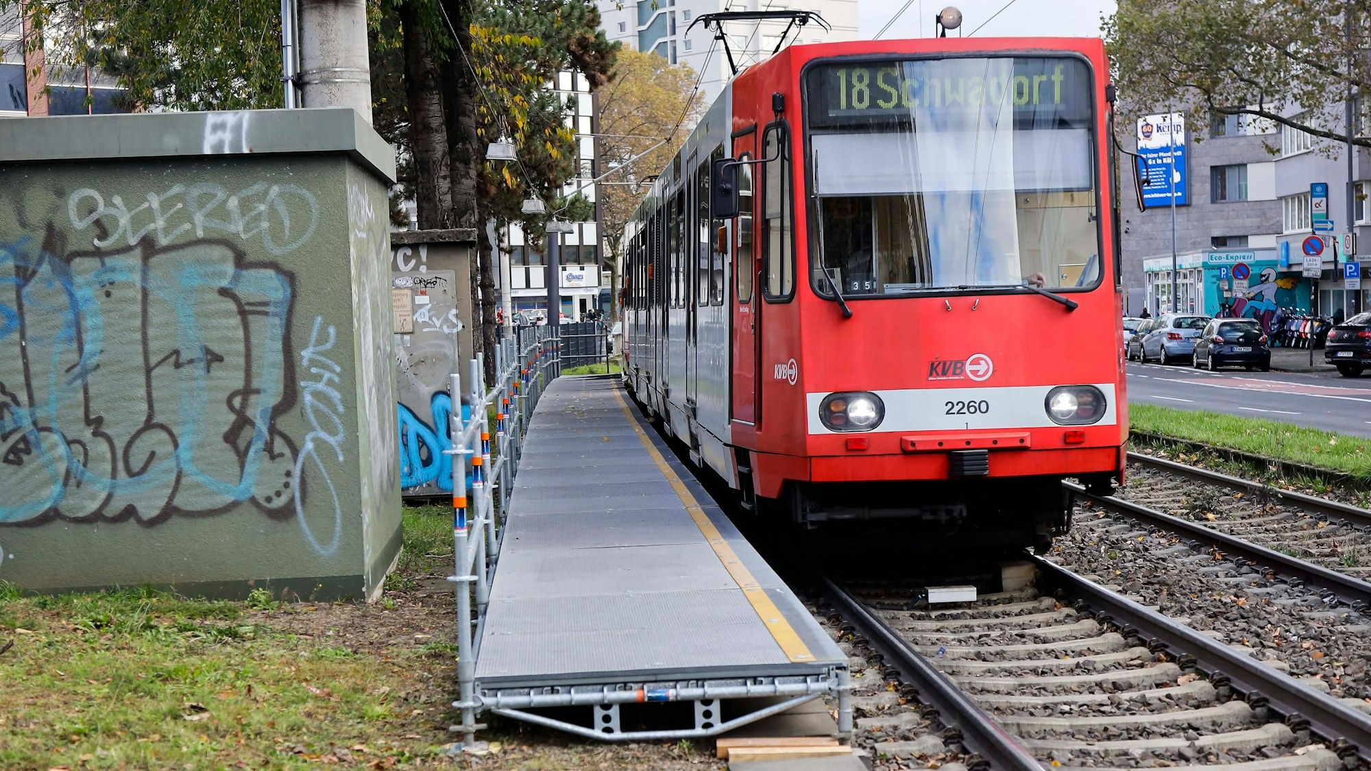 Der zusätzliche Bahnstieg am Barbarossaplatz im Jahr 2023