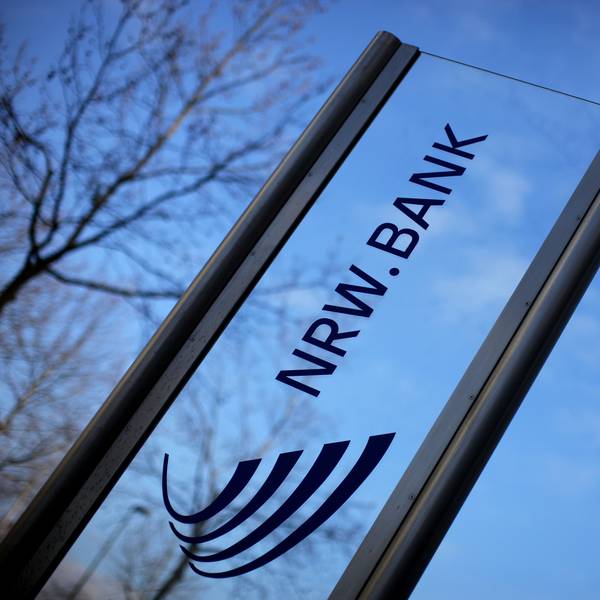Das Logo der NRW-Bank.