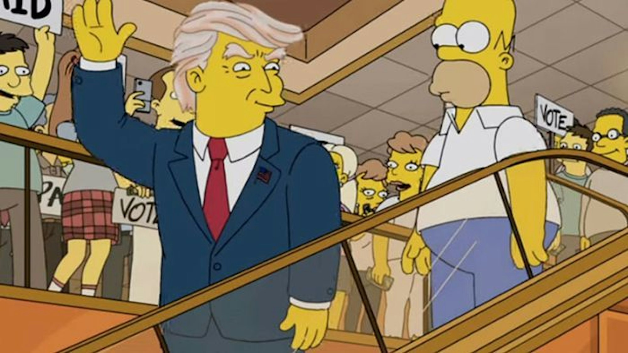 Donald Trump bei den Simpsons.