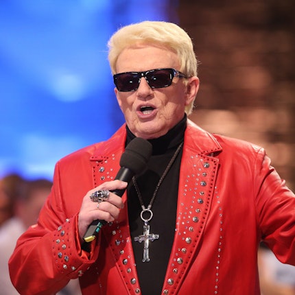 Sänger Heino tritt bei der Generalprobe zur Sendung „Stadlshow“ in der Tipsarena auf.