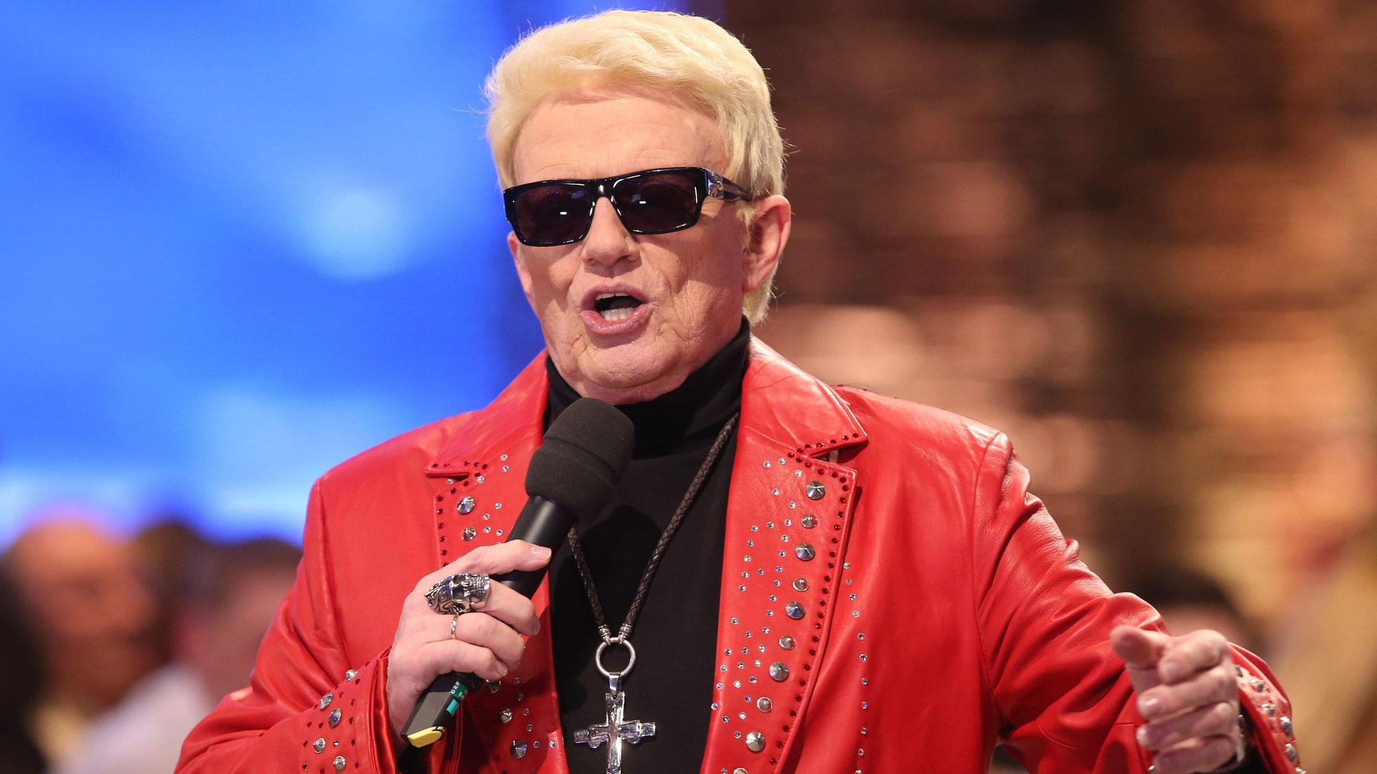 Sänger Heino tritt bei der Generalprobe zur Sendung „Stadlshow“ in der Tipsarena auf.