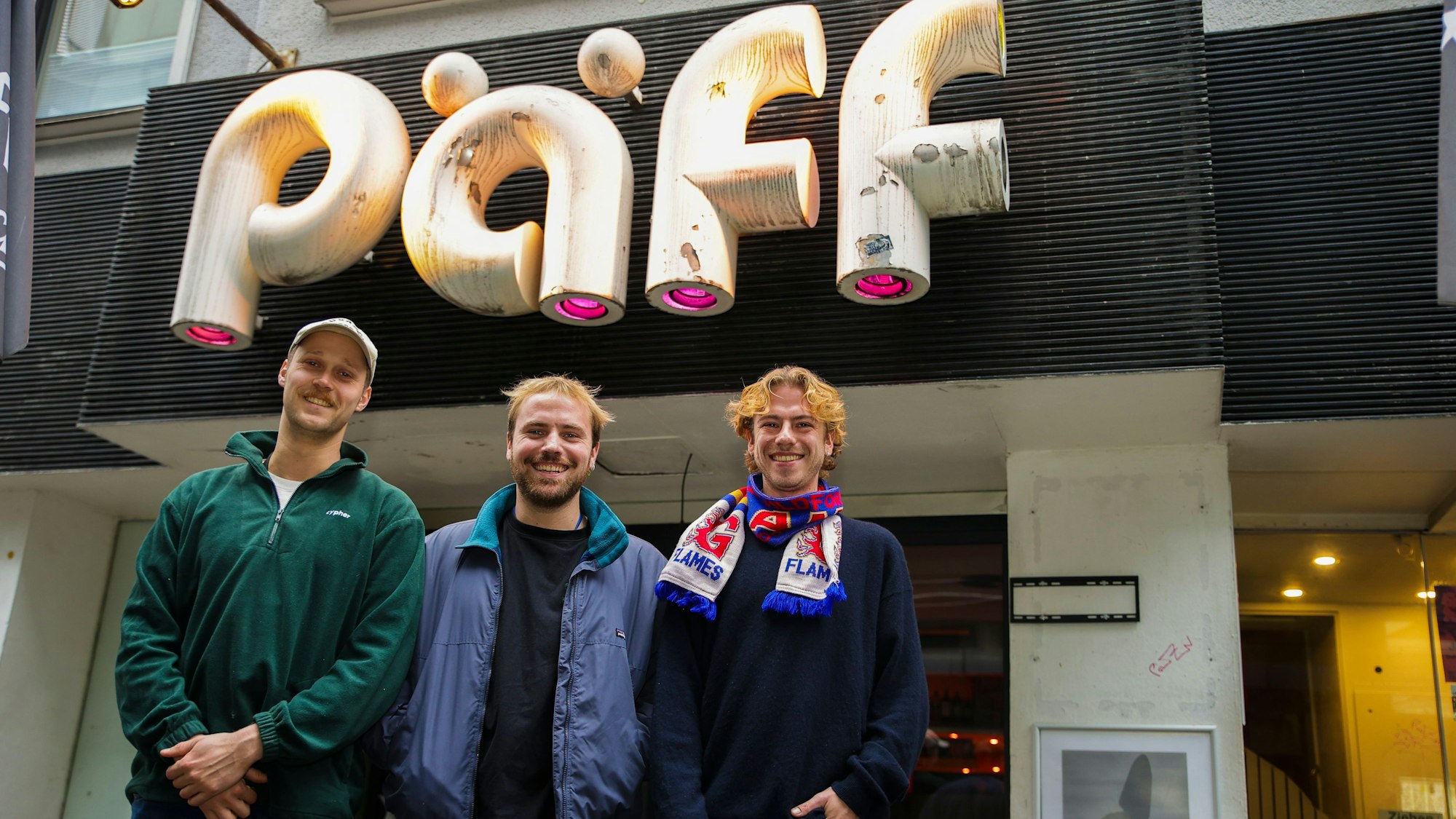 Die neuen Betreiber des Päffs sind Freddy Deckert (l.) Tammo de Vries und Leander Neukirch.
