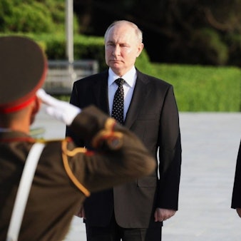 Kremlchef Wladimir Putin zusammen mit Nordkoreas Diktator Kim Jong Un. Nordkoreanische Soldaten sind in Kursk aktiv – und konsumieren dank Internetzugang angeblich viel Pornografie. (Archivbild)