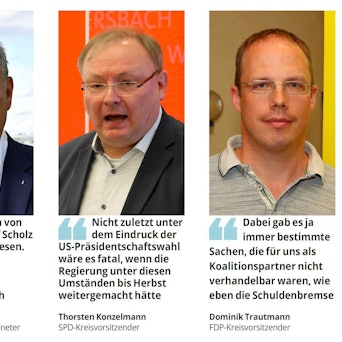 Oberbergische Politiker nehmen Stellung zum Bruch der Ampel-Koalition.