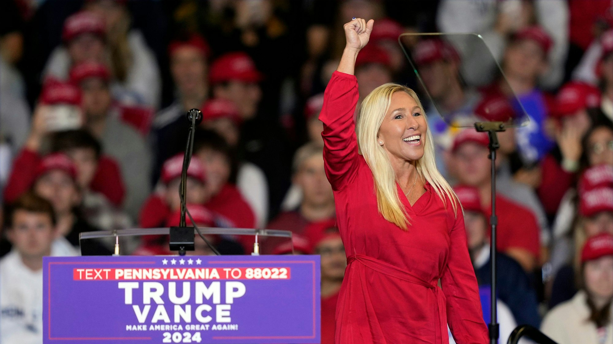 Marjorie Taylor Greene unterstützte Donald Trump beim US-Wahlkampf.