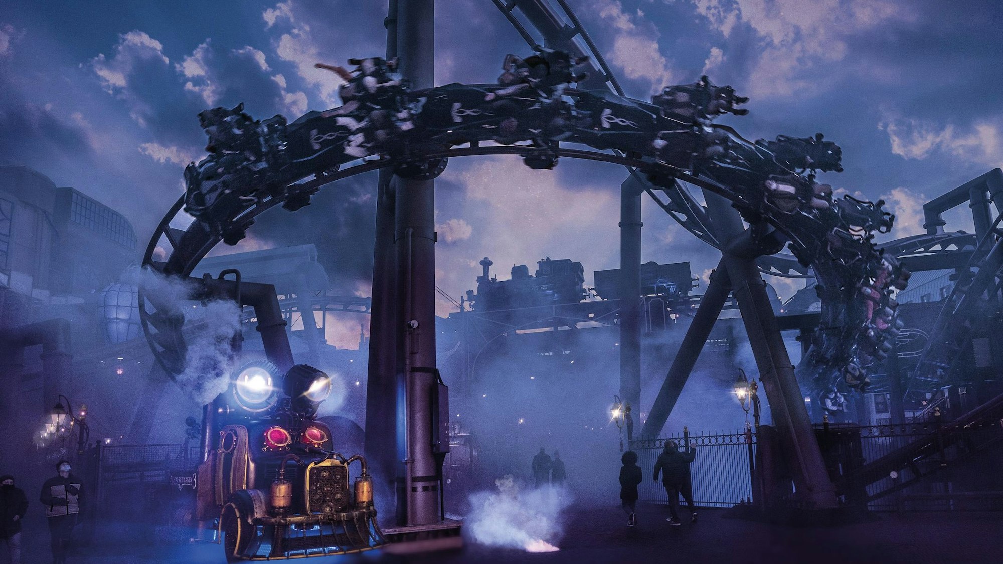 Die Achterbahn F.L.Y. in der Themenwelt Rookburgh. (Archivfoto)