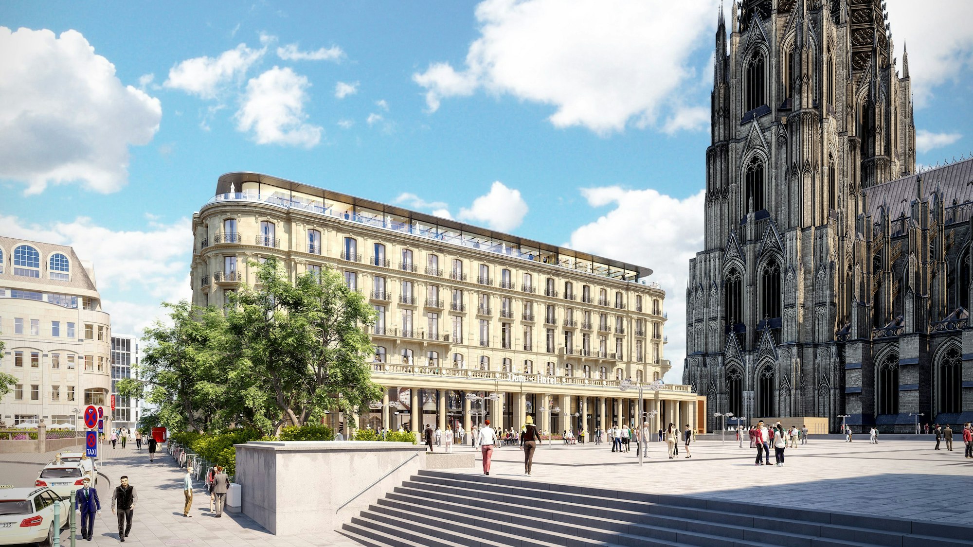 Visualisierung des Dom-Hotel in Köln