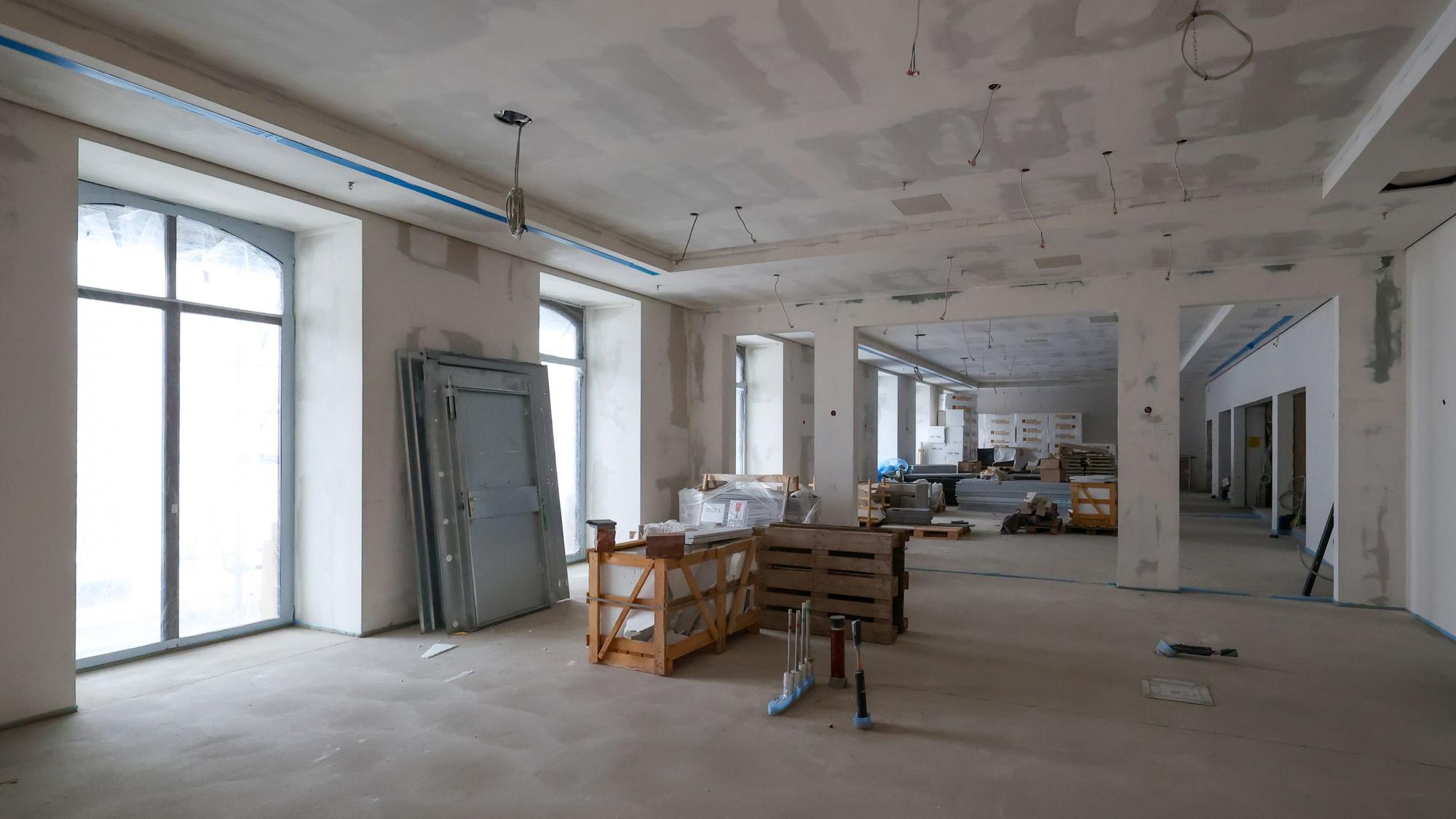 So sieht es auf der Baustelle aus.