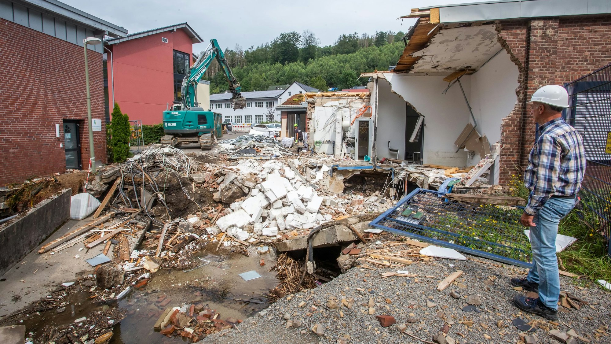 Das zerstörte Haus in Engelskirchen.