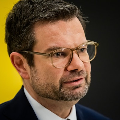 Marco Buschmann (FDP), scheidender Bundesminister der Justiz, gibt nach der Entlassung des Bundesfinanzministers Lindner durch den Bundeskanzler ein TV-Interview.