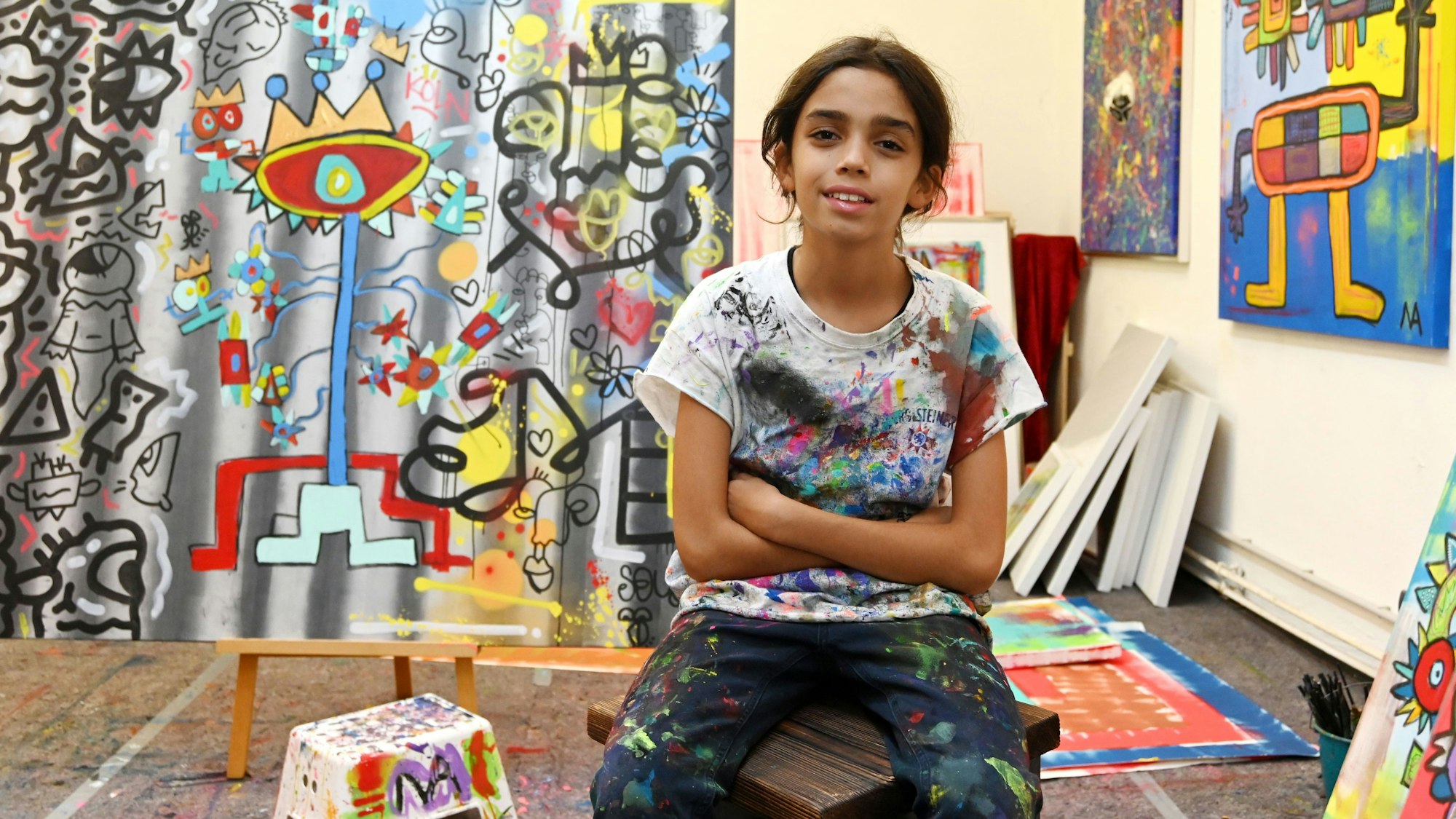 Mikail Akar in seinem Atelier in Ehrenfeld.