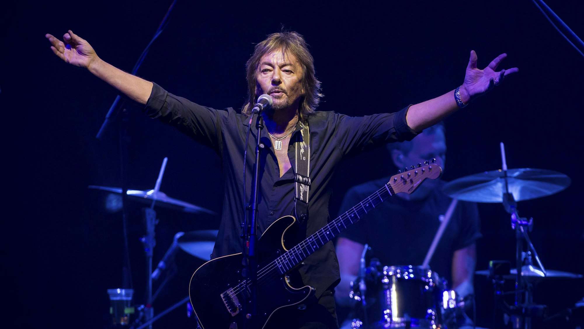 Chris Norman in seinem Element: Als Rockstar auf der Bühne.