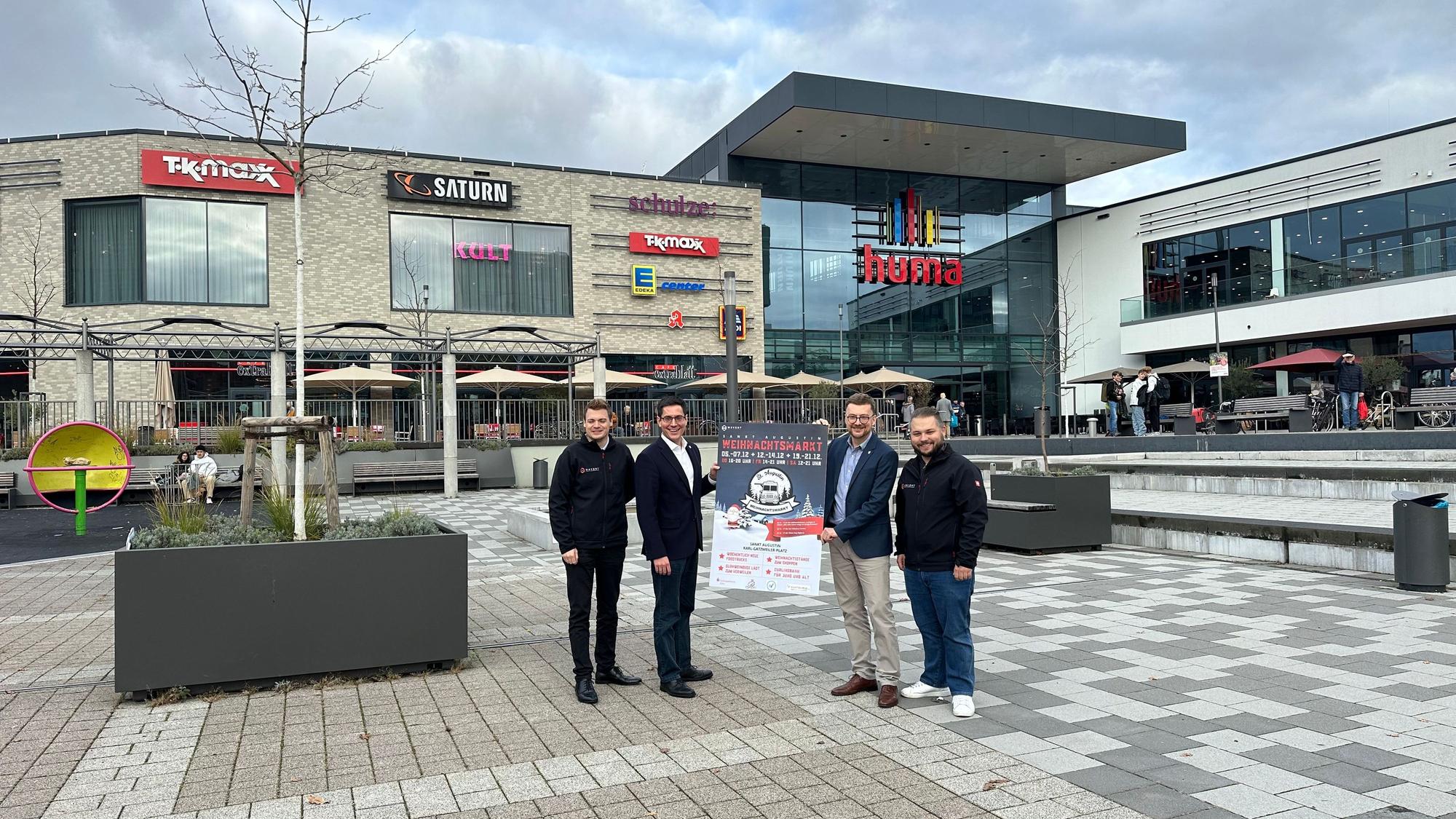 Auf der Karl-Gatzweiler-Platz zwischen Rathaus und Huma wird es einen Weihnachtsmarkt 2024 geben