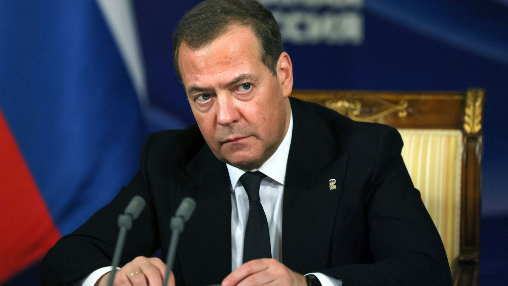 Dmitri Medwedew, stellvertretender Vorsitzende des Sicherheitsrates von Russland und Ex-Präsident, hat CDU-Chef Friedrich Merz mit schrillen Worten attackiert. (Archivbild)