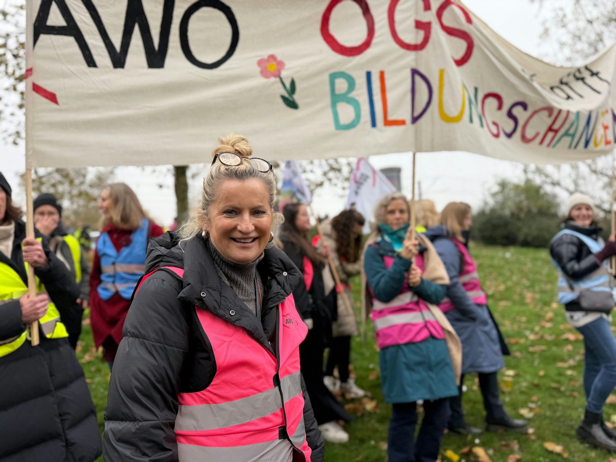 Ulli Volland-Dörmann protestiert