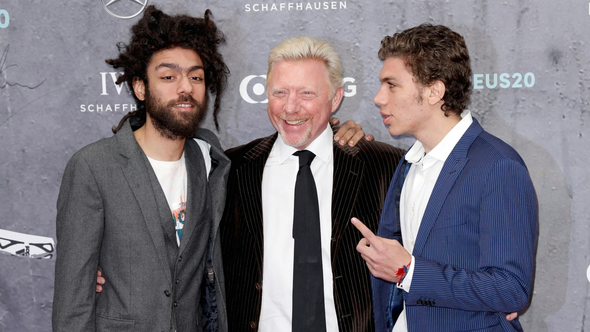 Boris Becker mit seinen Söhnen Noah Becker und Elias Becker.