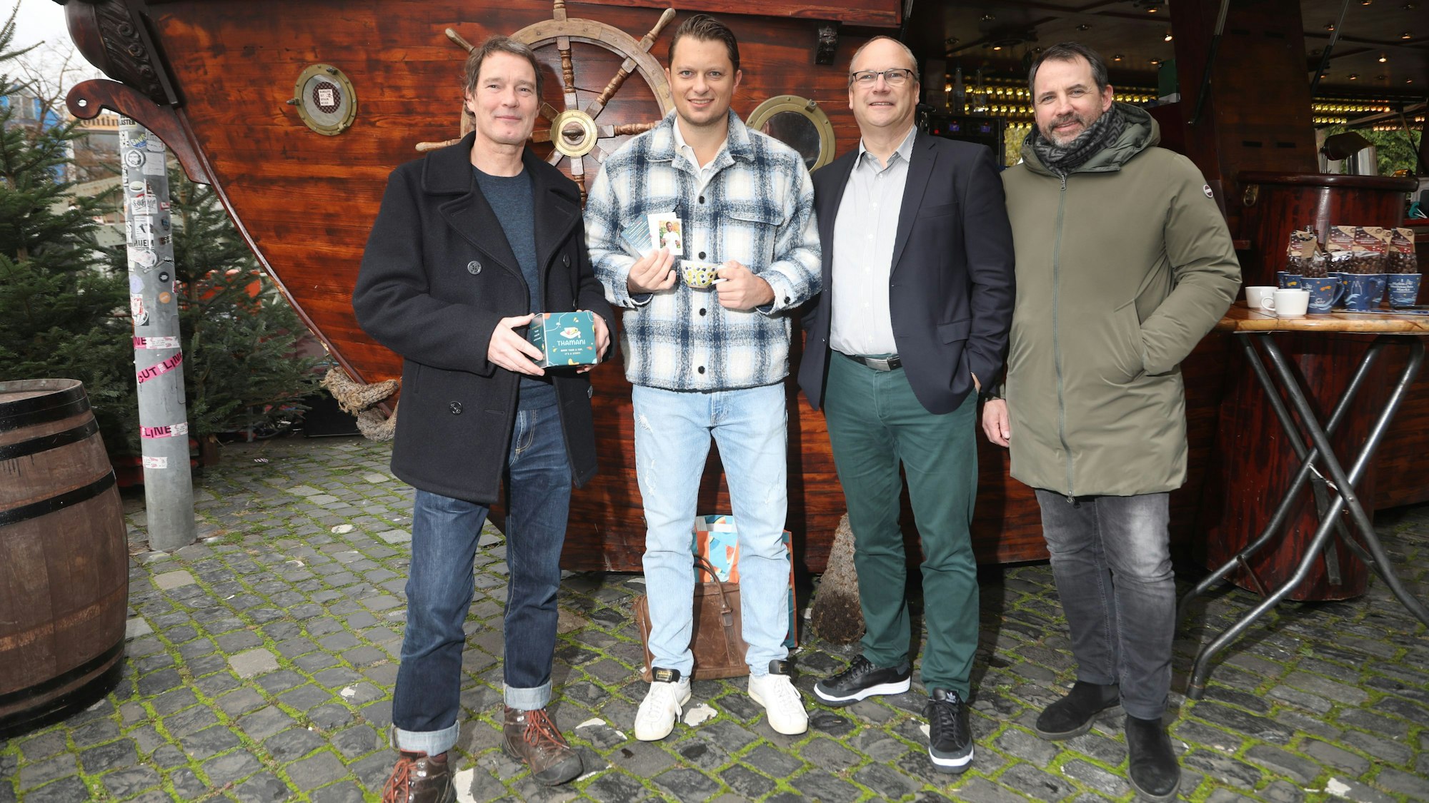 Edwin Kroll, Gordon Weusten, Klaus Schopen und Jan Lintzel (v.l.) bei der Vorstellung der Programmpunkte des Marktes.