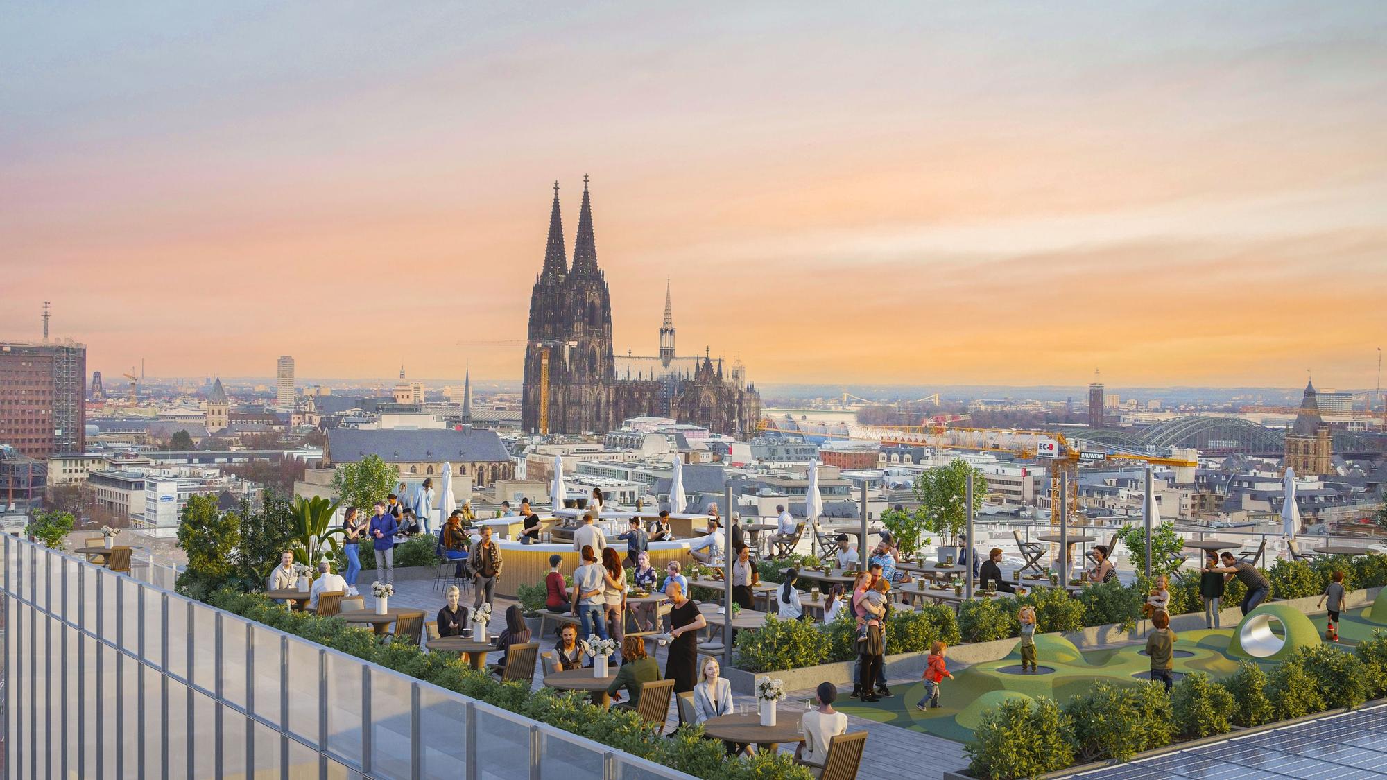 Auf dem Neubau ist ein öffentlich zugänglicher Dachgarten geplant.