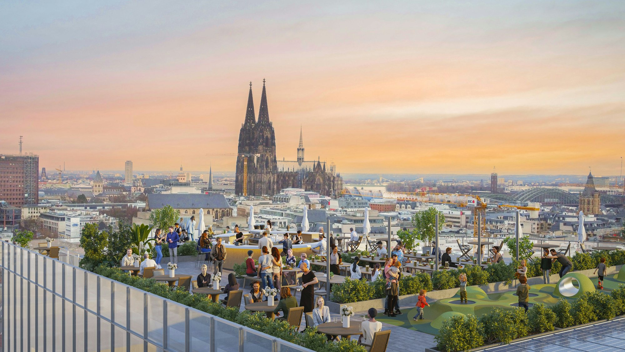 Auf dem Neubau ist ein öffentlich zugänglicher Dachgarten geplant.