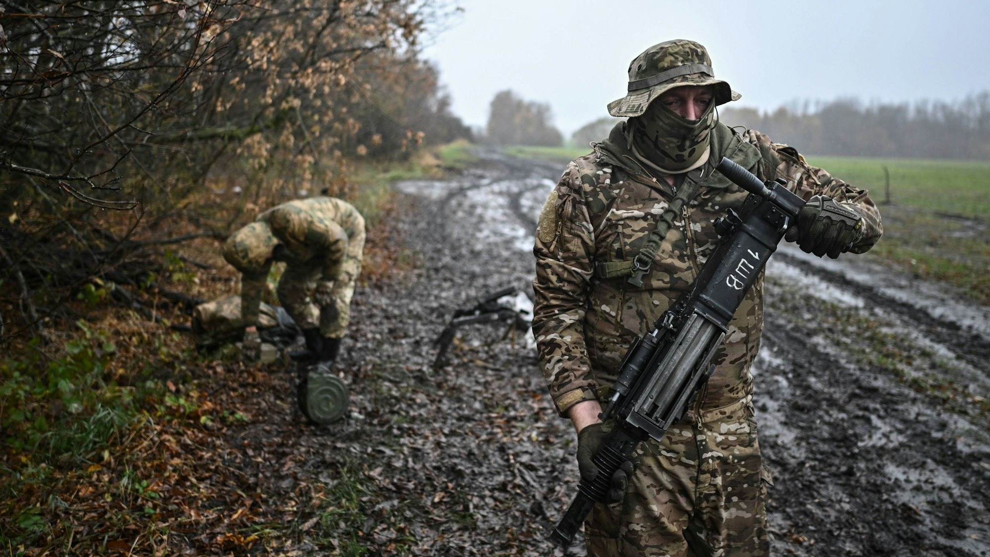Russische Soldaten im November in der Grenzregion Kursk. Die Ukraine hält dort Gebiete besetzt. (Archivbild)