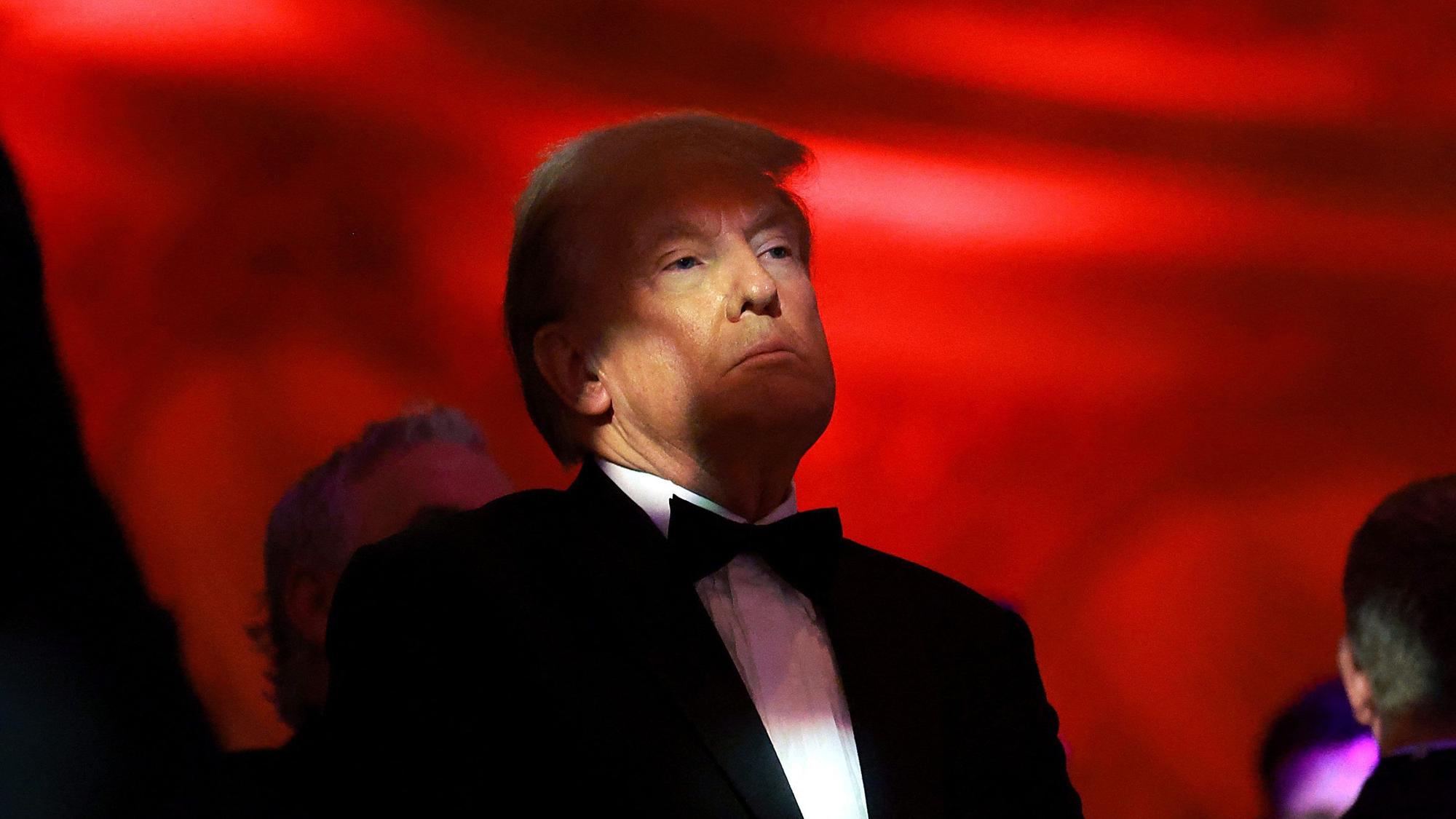 Der designierte US-Präsident Donald Trump nimmt an der Gala des America First Policy Institute teil, die er am 14. November 2024 als Gastgeber in Mar-a-Lago in Palm Beach, ausrichtete.
