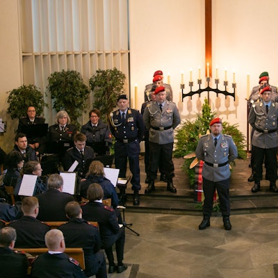 Blick in die Friedhofshalle.