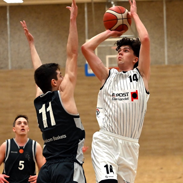 24.02.2024, Basketball-Leichlinger TV - Bonn 3
rechts: Yul Kühne (Leichlingen)
Foto: Uli Herhaus