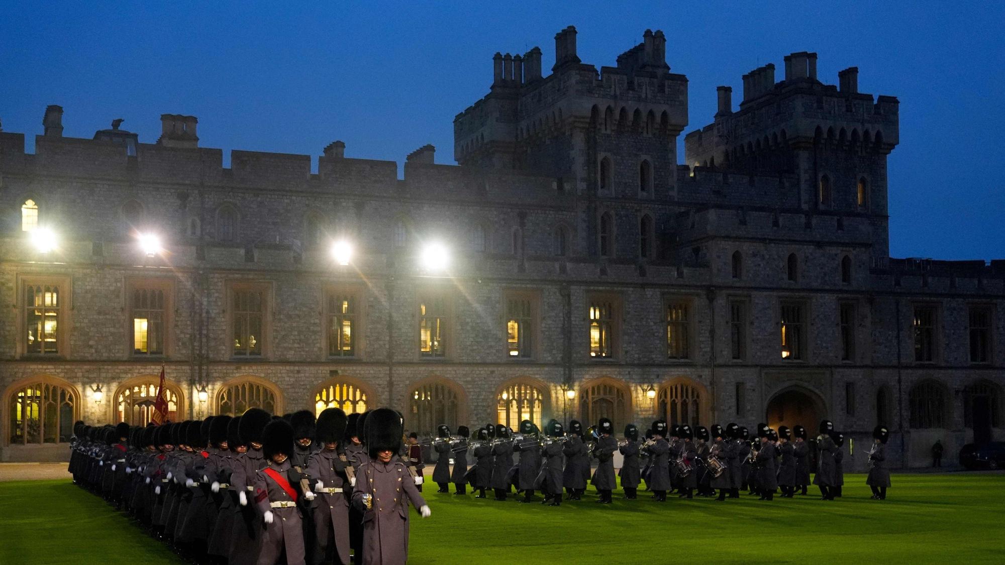 Windsor Castle in den Abendstunden.