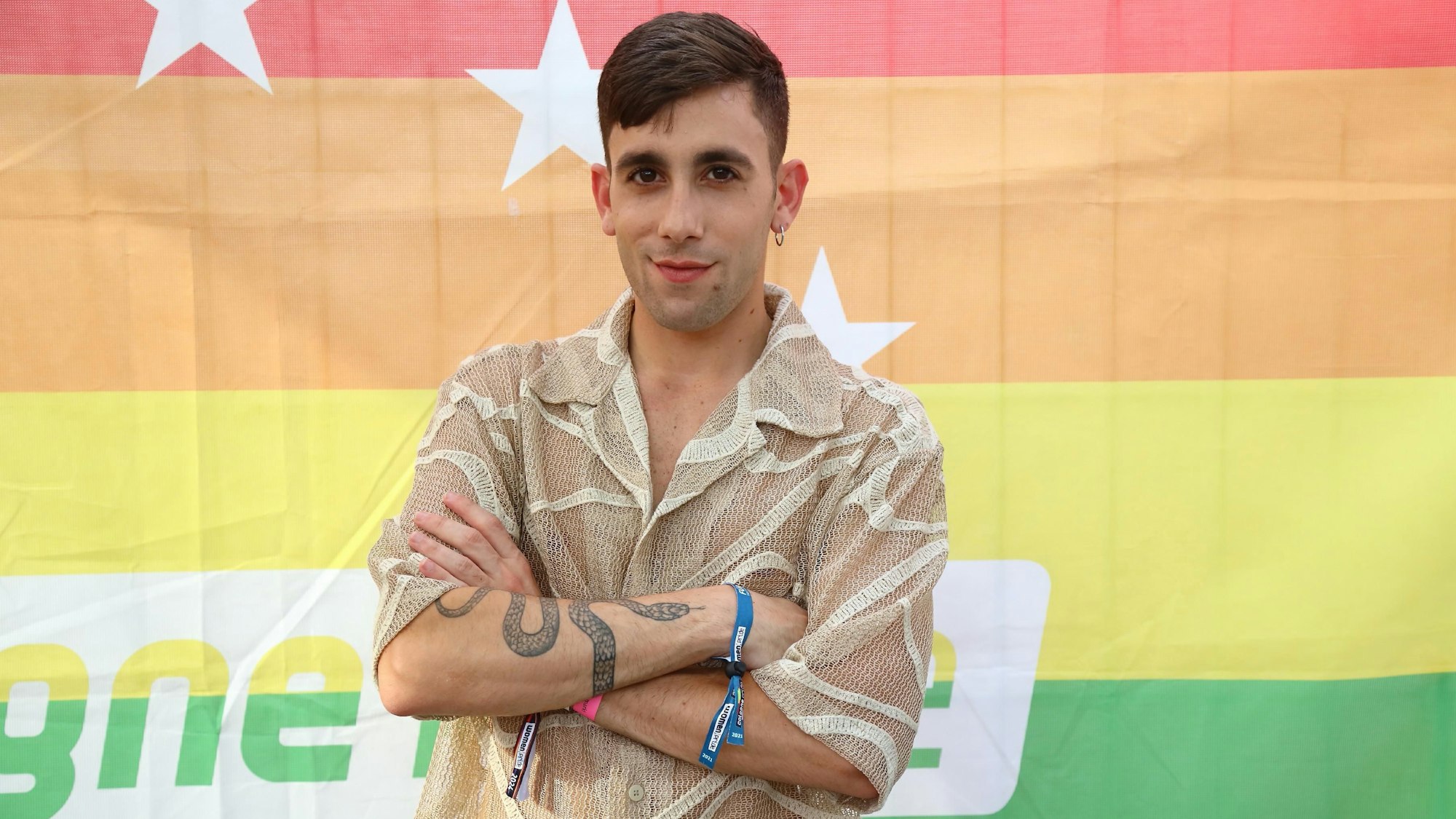Lorenzo Amore bei seinem Auftritt beim Cologne Pride