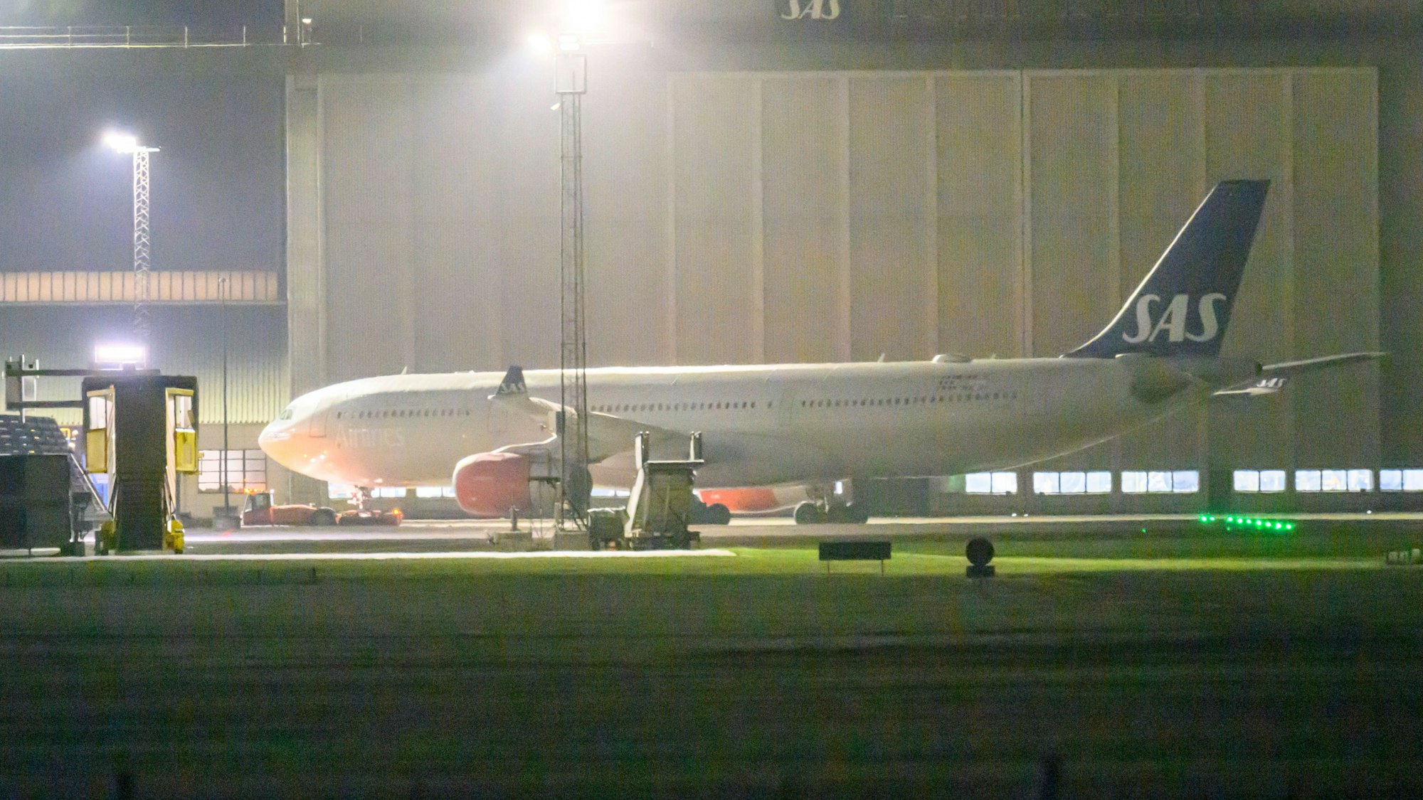 Nach der Landung in Kopenhagen musste der Airbus A330 sorgfältig überprüft werden.