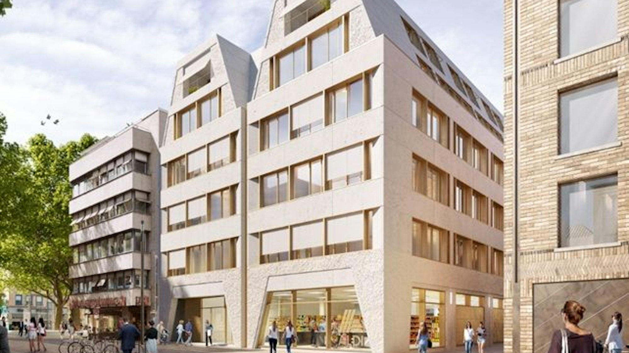 Diesen Entwurf für das Gebäude zeigte Aldi Süd voriges Jahr.