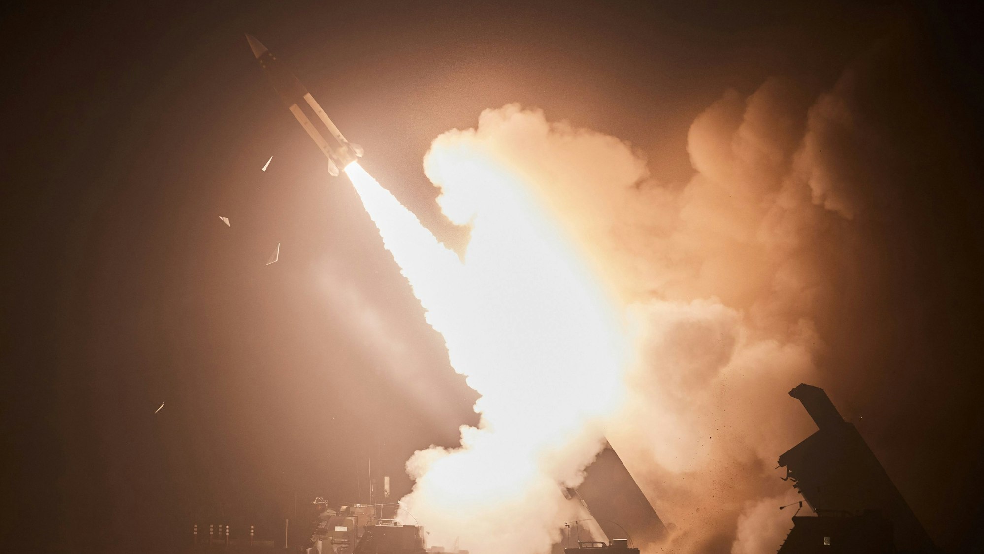 Die US-Rakete ATACMS bei einer Übung.