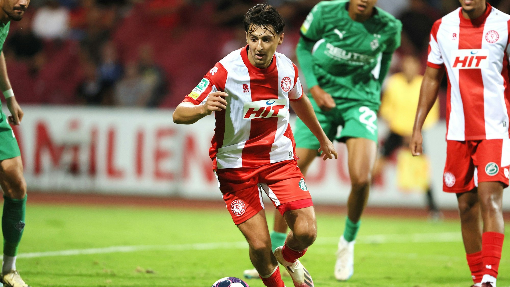 SC Fortuna Köln vs. Borussia Mönchengladbach II, 4.Liga, Henri Matter (Fortuna), 23.08.2024, Bild: Herbert Bucco