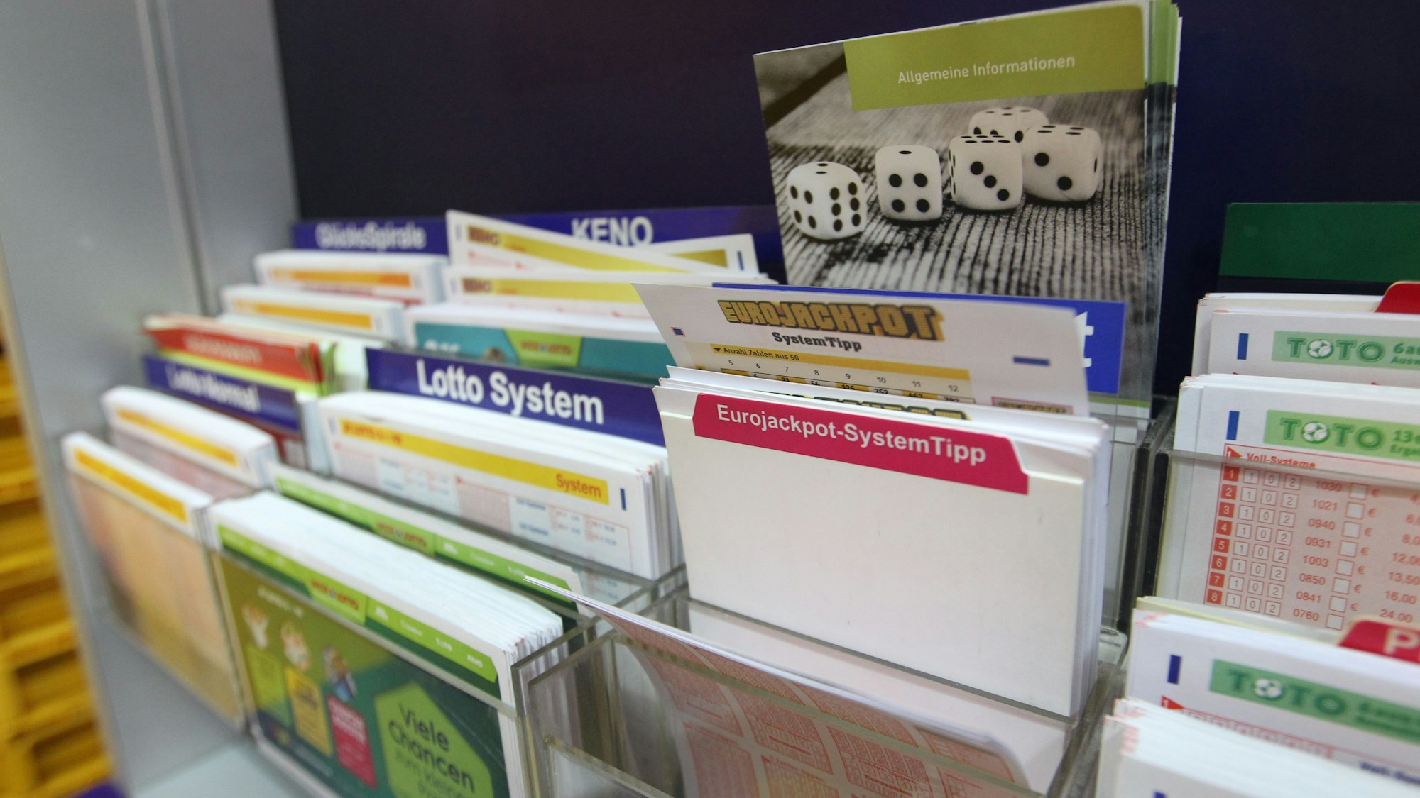 Anonym auf einem Tippzettel füllte der Gewinner seine Zahlen aus.