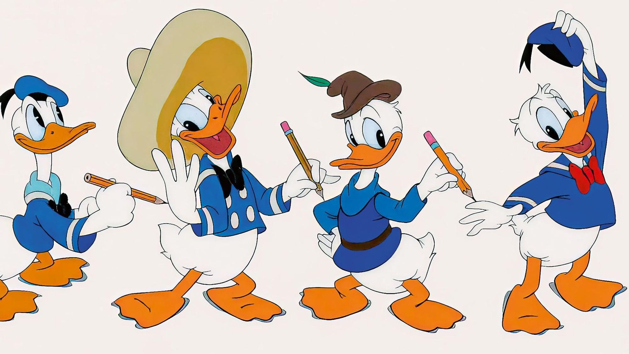 Donald Duck im Laufe der Jahre