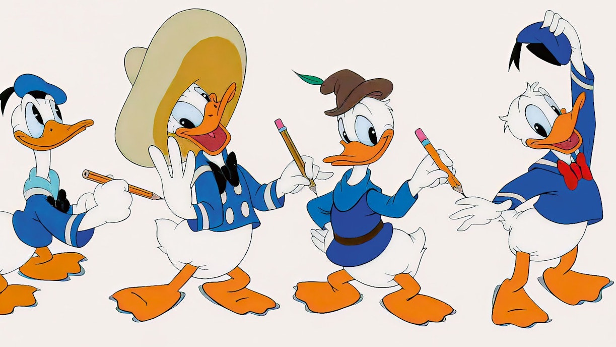 Donald Duck im Laufe der Jahre