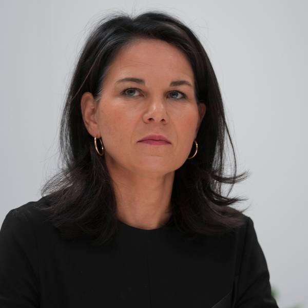Germany Foreign Minister Annalena Baerbock attends a news conference at the COP29 U.N. Climate Summit, Saturday, Nov. 23, 2024, in Baku, Azerbaijan. (AP Photo/Peter Dejong)