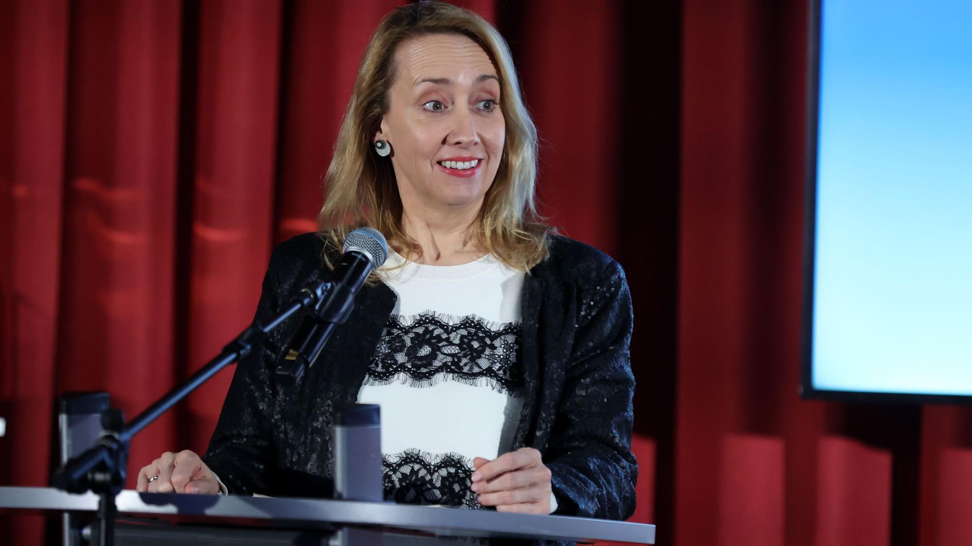 Melanie Amann, stellvertretende Chefredakteurin des „Spiegel“, hielt einen Impulsvortrag zu den Herausforderungen des Journalismus.