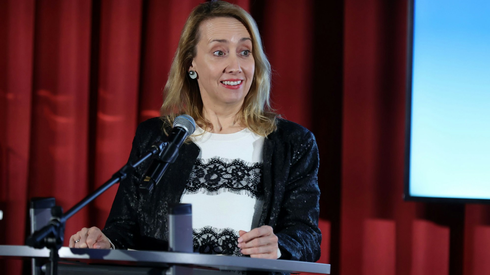 Melanie Amann, stellvertretende Chefredakteurin des „Spiegel“, hielt einen Impulsvortrag zu den Herausforderungen des Journalismus.